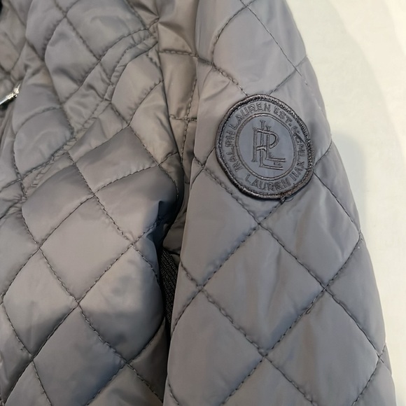 Lauren Ralph Lauren Women's Jacket Petite XS Quilted Puffer Winter Coat Grey EUC - Picture 3 of 6